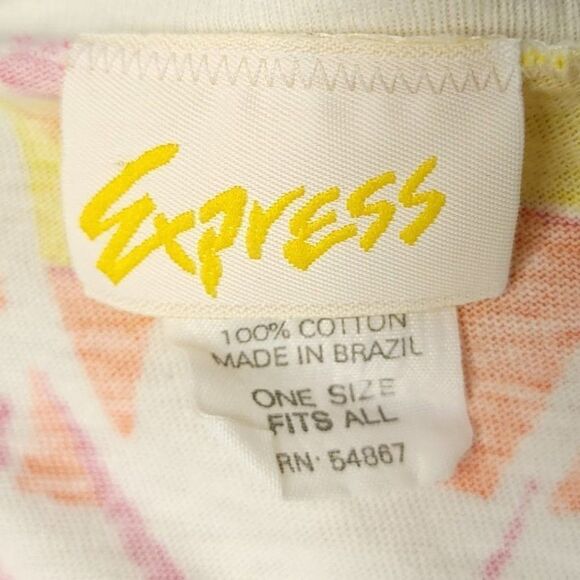 Stanford University Cardinal T Shirt Vintage 80s All Over Print Pastels Mens XL - Picture 5 of 6